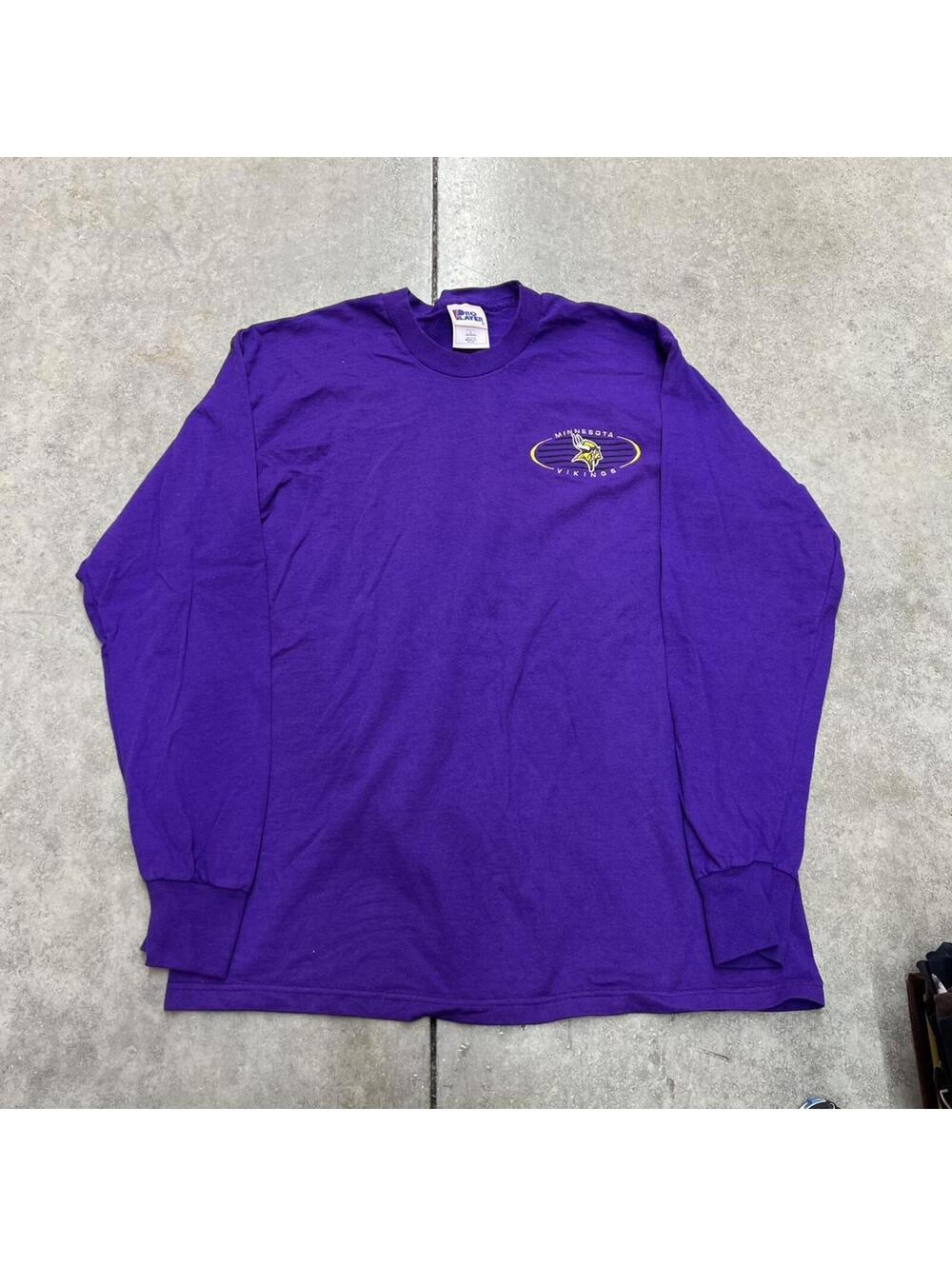 vintage minnesota vikings pro player made in usa shirt size large